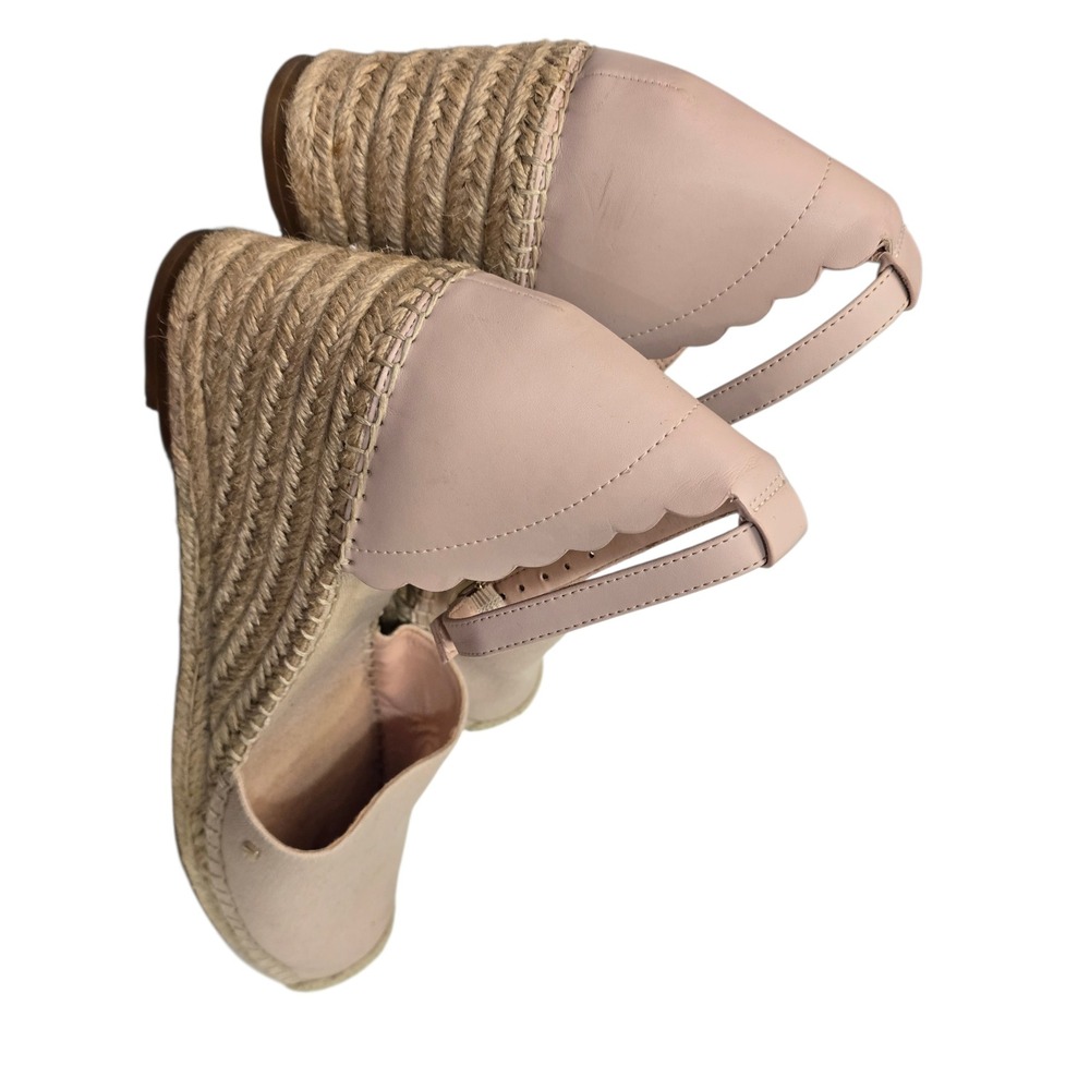 Kate Spade‎ Palina Blush Pink Espadrille 10B Ankle Strap Coastal Chic Balletcore - Picture 4 of 6